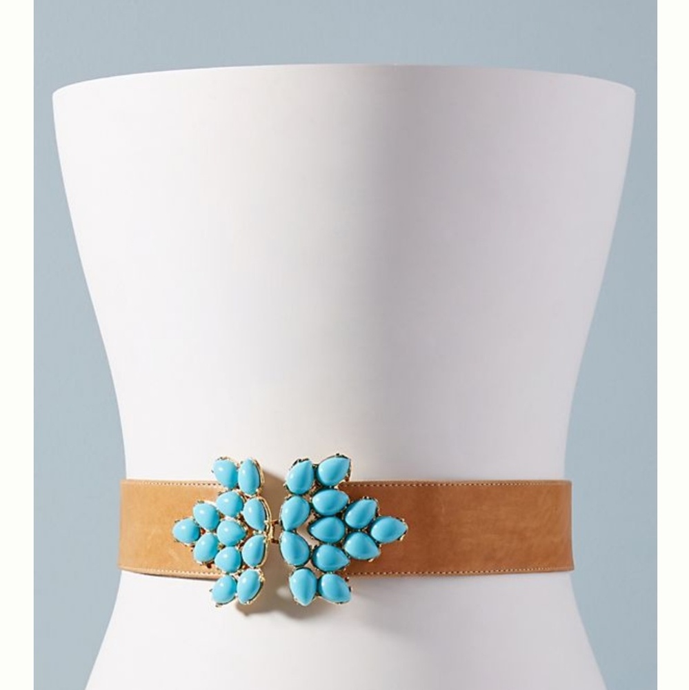 Wisteria waist belt in Turquoise